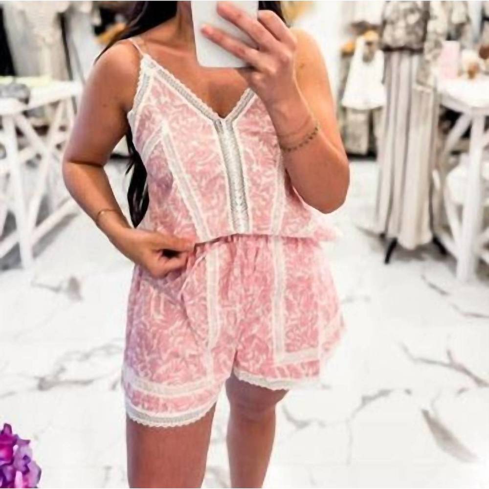 NEW MABLE retreat leisure eyelet set in pink